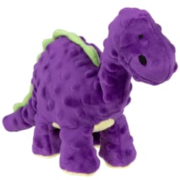 goDog Dinos Bruto Plush Toy for Dogs with Chew Guard Technology for Stronger & Longer Play, Soft & Durable with Built-In Squeaker, Purple, Medium - Thumbnail 1