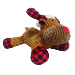 Vibrant Life Holiday Plush Dog Toy, Moose with Santa Hat, Brown & Red, 11\" - Thumbnail 4