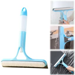 Window Cleaning Tool with Spray Bottle, Squeegee and Scrubber for Glass Shower Doors, Mirrors, and Car Windshield, Portable All-Purpose Cleaner Kit - Thumbnail 2