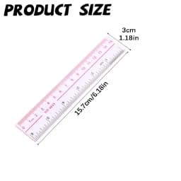 HonestMatter Plastic Ruler, Clear Ruler with Dual Scale for Measuring, School Supplies Ruler for Students Artists Designers and Office - Thumbnail 3