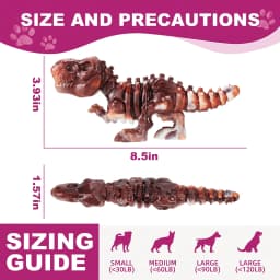 Indestructible Dog Chew Toys for Large Dogs 2 Pack, Shark and Dinosaur Tough Bone for Aggressive Chewers, Durable Bacon Flavored Teeth Cleaning Dog - Thumbnail 9
