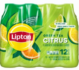 Lipton Green Tea Citrus Iced Tea Drink, 16.9 fl oz, 12 Pack, Caffeinated - Thumbnail 6
