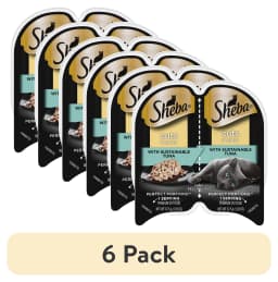 (6 pack) Sheba Perfect Portions Twin-Pack Tray Wet Cat Food Cuts in Gravy with Sustainable Tuna 2.6 oz - Thumbnail 1