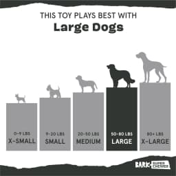 BARK Super Chewer Flingray Tug Ocean Sting Ray Blue Rubber Dog Toy - Thumbnail 5
