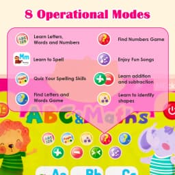 Electronic Alphabet Wall Chart, ABC&123 Preschool Poster for Toddlers, Interactive Educational Toy Alphabet Poster Gift for Boys Girls 1-3, Yellow - Thumbnail 6