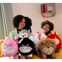 Hangry Petz: Lucy Pink Cat - 12" Animal Plush, Squeeze Tummy For Sounds, Hungry Angry Expression, Embroidered Face, Soft Round Companion, Kids - Thumbnail 8