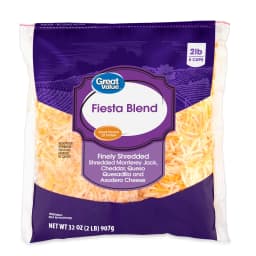 Great Value Fiesta Cheese Finely Shredded Blend, 32 oz Bag - Thumbnail 1