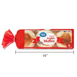 Great Value Original English Muffins, 12 oz Bag, 6 Count (Refrigerated) - Thumbnail 7