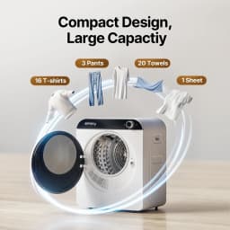EFFIDRY 110V Portable Clothes Dryer 830W Compact Laundry Dryers 2 cu.ft Electric Machine with Stainless Steel Tub for Apartment,RVs,Dorms,12LBS - Thumbnail 4