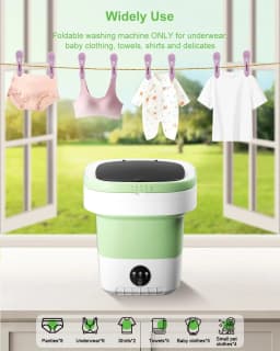 Daretodo Portable Washing Machine, 13L High-Capacity for Underwear, Baby Clothes and Socks,Complimentary drain basket and drain pipe,for family - Thumbnail 5
