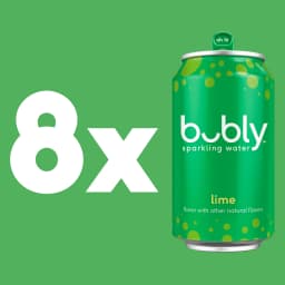 bubly Sparkling Water, Lime, Zero Sugar & Zero Calories, Seltzer Water, 12 fl oz, 8 Count - Thumbnail 2
