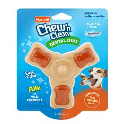Hartz Chew ‘n Clean Tri-Point Chew Toy, Chicken Flavored Dog Toy For Moderate Chewers, Small - Thumbnail 1