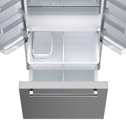 ICYBER BOOM 27.4 cu ft French Door Refrigerator, Bar Handle, Stainless Steel, Auto Defrost, Ice Maker & Water Filter, Dual Zone, Energy Efficient - Thumbnail 9
