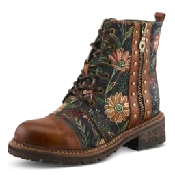 Spring Step L'Artiste Cordea Booties | Embroidered Leather Ankle Boots with Studded Details - Thumbnail 2