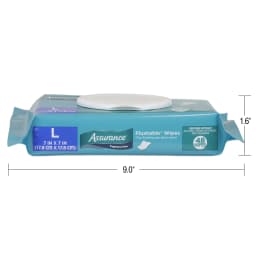 Assurance Large Flushable Wet Wipes, Fragrance Free, 48 Count - Thumbnail 9
