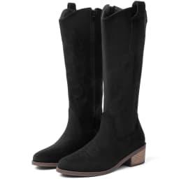 Northblanc Western Cowboy Boots for Women - Knee High Pointed Toe Chunky Heel Cowgirl Boots, Retro Country Vintage Classic Tall Boots - Thumbnail 1