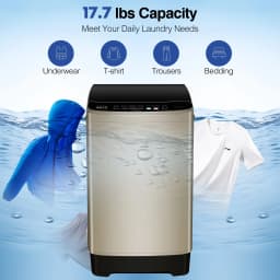 GGTB Portable Washing Machine for Apartments, 20 lbs Full Automatic Clothes Washer Machine,1.9 Cu.ft Top Load Washer with 10 Wash Programs/8 Water - Thumbnail 2