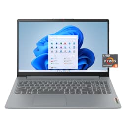 Lenovo IdeaPad Slim 3i 15.6" FHD Touch Laptop, AMD Ryzen 5 7520U, 8GB RAM, 512 SSD, Artic Grey - Thumbnail 1