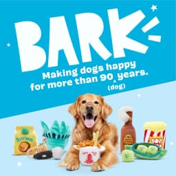 BARK Jinxie Blue Yellow Play Pal Buddy Plush Dog Toy, All Size Dogs - Thumbnail 8