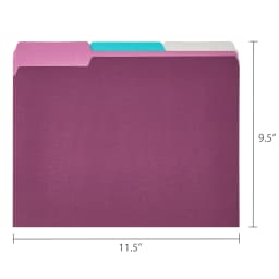 Pen+Gear Jewel Tone File Folders, Letter Size, Assorted Colors, 25 Count - Thumbnail 6