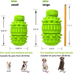 URRU Dog Toy for Aggressive Chewers, Indestructible Dog Chew Toys Squeaky , Interactive Tough Durable for Large Breed(Green,Large) - Thumbnail 6