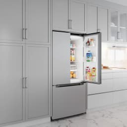 18.5 cu. ft. Stainless-Steel French Door Refrigerator in Silver, Auto Defrost, Energy Star, Digital Temperature Control - Thumbnail 6