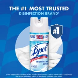 Lysol Disinfectant Spray, Sanitizing and Antibacterial Spray, Deodorizer, Crisp Linen, 19 oz - Thumbnail 8