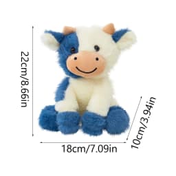 Adorable Cow Plush Doll Collection Soft Stuffed Animal with Various Colors for Farm Theme Room Decor and Birthday Surprise, Huggable Daily Plushie - Thumbnail 2