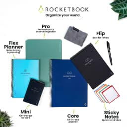 Rocketbook Smart Reusable Pro Notebook - Work and Business - Executive Size Navy Blue - Thumbnail 9