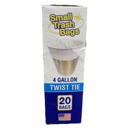 Basic 4 Gallon Twist Tie Bathroom Bags, 20 Bags - Thumbnail 4