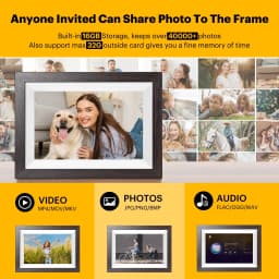 Kodak 10-inch WIFI Digital Picture Frame, Solid Wood Tone Frame, Gift for Loved One - Chocolate - Thumbnail 2