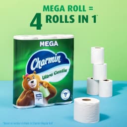 Charmin Ultra Gentle Toilet Paper, 12 Mega Rolls, 231 Sheets Per Roll - Thumbnail 4