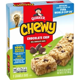 Quaker Chewy Chocolate Chip Granola Bars, 8 Count, 0.84 oz Bars - Thumbnail 1
