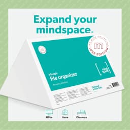 Mindspace File Organizer Triangle Shaped Desktop Organizers File Holder for Desk Office Organization Silver - Thumbnail 7