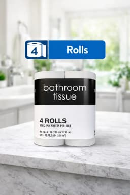 Toilet Paper, 4 Rolls, 150 2-Ply Sheets per Roll - Thumbnail 2