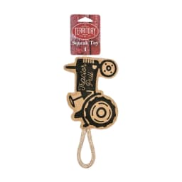 Natural Leather Tractor-Pull Tug Toy - 13" - Thumbnail 3