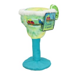 Multipet Margaritaville Margarita Glass, Plush Dog Toy, Squeaker and Crinkle Noise, Tie Dye Pattern with a Smiley Face Lime - Thumbnail 10