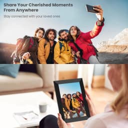 NUSICAN Digital Photo Frames 10.1" , WiFi Digital Frame with 32GB Memory, Touch Screen Electric Picture Video Frame Share Instant Photo - Thumbnail 2