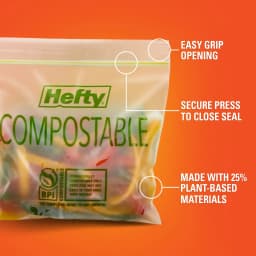 Hefty Press to Close Compostable Sandwich Bags, 50 Count - Thumbnail 3