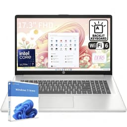HP 17.3" FHD AI Laptop, Intel Core Ultra 7 255U,16GB DDR5 RAM,256GB PCIe SSD, WiFi 6, Backlit Keyboard, Windows 11 Home - Thumbnail 1