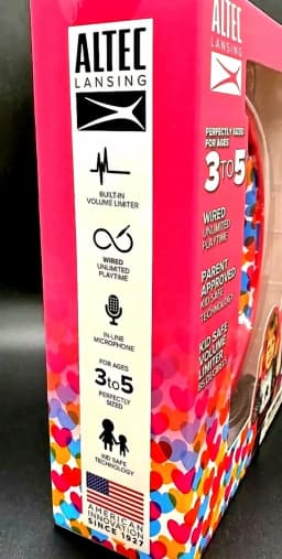 RHEA- Altec Lansing Kid Safe Wired Headphones - Girls, Ages 3-5 - Thumbnail 4