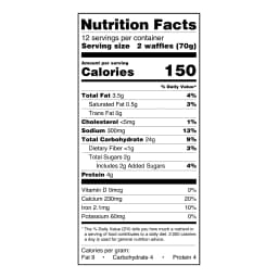 Great Value Buttermilk Waffles, 29.6 oz, 24 Count (Frozen) - Thumbnail 4