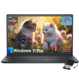 Dell Inspiron 15.6" Touchscreen Laptop - Business & Student Laptop Computer, with Office Lifetime & Win 11 Pro - Thumbnail 1