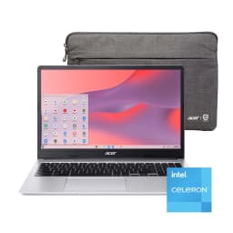 Acer Chromebook 315 15.6 inch Laptop Intel Processor N4500 4GB RAM 64GB eMMC Pure Silver - Thumbnail 1