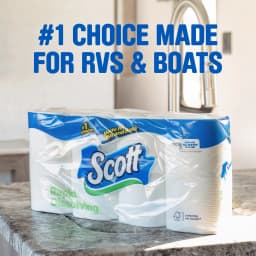 Scott Rapid-Dissolving Toilet Paper for RVs & Boats, 8 Double Rolls - Thumbnail 4