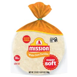Mission Super Soft White Corn Tortillas, 30 Count - Thumbnail 1
