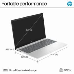 HP 2025 15.6" HD Touchscreen Laptop, Free Lifetime Microsoft Office 2024, Intel Core i3-1315U, 8GB RAM, 256GB SSD - Thumbnail 2