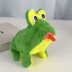 BAELLERT Electric Plush Frog Toy with Sound Movable Tongue Interactive Walking Animal Plushie Musical Stuffed Doll Kids Boys Girls Birthday Gift - Thumbnail 8