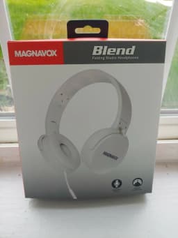 RHEA- Magnavox Blend White Foldable Headphones - Thumbnail 1
