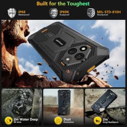 Ulefone RugKing 3 Pro Rugged Phone Unlock, 16GB 128GB, Android 15, 6.56-inch, 5700mA, Green/Black/Orange - Thumbnail 6